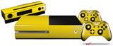 Solids Collection Yellow - Holiday Bundle Decal Style Skin fits XBOX One Console Original, Kinect and 2 Controllers (XBOX SYSTEM NOT INCLUDED)