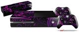 Twisted Garden Purple and Hot Pink - Holiday Bundle Decal Style Skin fits XBOX One Console Original, Kinect and 2 Controllers (XBOX SYSTEM NOT INCLUDED)
