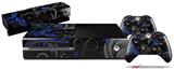 Twisted Garden Gray and Blue - Holiday Bundle Decal Style Skin fits XBOX One Console Original, Kinect and 2 Controllers (XBOX SYSTEM NOT INCLUDED)