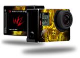 Flaming Fire Skull Yellow - Decal Style Skin fits GoPro Hero 4 Silver Camera (GOPRO SOLD SEPARATELY)