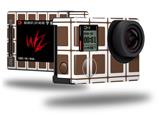 Squared Chocolate Brown - Decal Style Skin fits GoPro Hero 4 Silver Camera (GOPRO SOLD SEPARATELY)