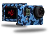 Retro Houndstooth Blue - Decal Style Skin fits GoPro Hero 4 Silver Camera (GOPRO SOLD SEPARATELY)