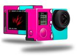 Ripped Colors Hot Pink Neon Teal - Decal Style Skin fits GoPro Hero 4 Silver Camera (GOPRO SOLD SEPARATELY)