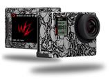 Scattered Skulls Gray - Decal Style Skin fits GoPro Hero 4 Silver Camera (GOPRO SOLD SEPARATELY)