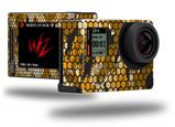 HEX Mesh Camo 01 Orange - Decal Style Skin fits GoPro Hero 4 Silver Camera (GOPRO SOLD SEPARATELY)