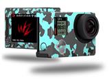 WraptorCamo Old School Camouflage Camo Neon Teal - Decal Style Skin fits GoPro Hero 4 Silver Camera (GOPRO SOLD SEPARATELY)