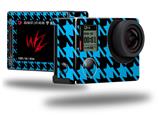 Houndstooth Blue Neon on Black - Decal Style Skin fits GoPro Hero 4 Silver Camera (GOPRO SOLD SEPARATELY)