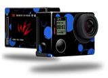 Lots of Dots Blue on Black - Decal Style Skin fits GoPro Hero 4 Silver Camera (GOPRO SOLD SEPARATELY)