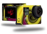Alecias Swirl 01 Yellow - Decal Style Skin fits GoPro Hero 4 Silver Camera (GOPRO SOLD SEPARATELY)