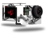 Chrome Skull on White - Decal Style Skin fits GoPro Hero 4 Silver Camera (GOPRO SOLD SEPARATELY)