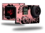 Big Kiss Lips Black on Pink - Decal Style Skin fits GoPro Hero 4 Silver Camera (GOPRO SOLD SEPARATELY)