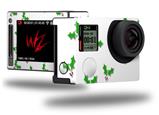 Christmas Holly Leaves on White - Decal Style Skin fits GoPro Hero 4 Silver Camera (GOPRO SOLD SEPARATELY)