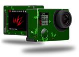 Christmas Holly Leaves on Green - Decal Style Skin fits GoPro Hero 4 Silver Camera (GOPRO SOLD SEPARATELY)