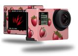 Strawberries on Pink - Decal Style Skin fits GoPro Hero 4 Silver Camera (GOPRO SOLD SEPARATELY)