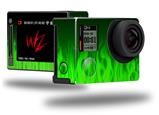 Fire Green - Decal Style Skin fits GoPro Hero 4 Silver Camera (GOPRO SOLD SEPARATELY)