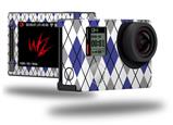 Argyle Blue and Gray - Decal Style Skin fits GoPro Hero 4 Silver Camera (GOPRO SOLD SEPARATELY)