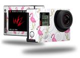 Flamingos on White - Decal Style Skin fits GoPro Hero 4 Silver Camera (GOPRO SOLD SEPARATELY)