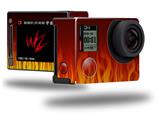Fire on Black - Decal Style Skin fits GoPro Hero 4 Silver Camera (GOPRO SOLD SEPARATELY)