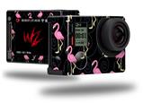 Flamingos on Black - Decal Style Skin fits GoPro Hero 4 Silver Camera (GOPRO SOLD SEPARATELY)