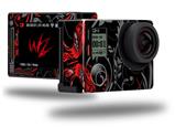 Twisted Garden Gray and Red - Decal Style Skin fits GoPro Hero 4 Silver Camera (GOPRO SOLD SEPARATELY)