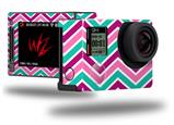 Zig Zag Teal Pink Purple - Decal Style Skin fits GoPro Hero 4 Silver Camera (GOPRO SOLD SEPARATELY)