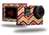 Zig Zag Yellow Burgundy Orange - Decal Style Skin fits GoPro Hero 4 Silver Camera (GOPRO SOLD SEPARATELY)