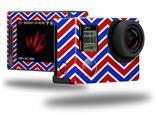 Zig Zag Red White and Blue - Decal Style Skin fits GoPro Hero 4 Silver Camera (GOPRO SOLD SEPARATELY)
