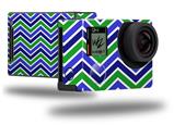 Zig Zag Blue Green - Decal Style Skin fits GoPro Hero 4 Black Camera (GOPRO SOLD SEPARATELY)