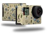 Flowers and Berries Blue - Decal Style Skin fits GoPro Hero 4 Black Camera (GOPRO SOLD SEPARATELY)