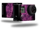 Flaming Fire Skull Hot Pink Fuchsia - Decal Style Skin fits GoPro Hero 4 Black Camera (GOPRO SOLD SEPARATELY)