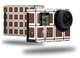 Squared Chocolate Brown - Decal Style Skin fits GoPro Hero 4 Black Camera (GOPRO SOLD SEPARATELY)