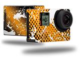 Halftone Splatter White Orange - Decal Style Skin fits GoPro Hero 4 Black Camera (GOPRO SOLD SEPARATELY)