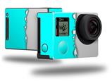 Ripped Colors Neon Teal Gray - Decal Style Skin fits GoPro Hero 4 Black Camera (GOPRO SOLD SEPARATELY)