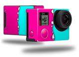 Ripped Colors Hot Pink Neon Teal - Decal Style Skin fits GoPro Hero 4 Black Camera (GOPRO SOLD SEPARATELY)
