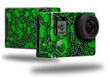 Scattered Skulls Green - Decal Style Skin fits GoPro Hero 4 Black Camera (GOPRO SOLD SEPARATELY)