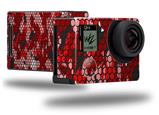 HEX Mesh Camo 01 Red Bright - Decal Style Skin fits GoPro Hero 4 Black Camera (GOPRO SOLD SEPARATELY)