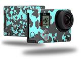 WraptorCamo Old School Camouflage Camo Neon Teal - Decal Style Skin fits GoPro Hero 4 Black Camera (GOPRO SOLD SEPARATELY)