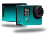 Smooth Fades Neon Teal Black - Decal Style Skin fits GoPro Hero 4 Black Camera (GOPRO SOLD SEPARATELY)