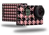 Houndstooth Pink on Black - Decal Style Skin fits GoPro Hero 4 Black Camera (GOPRO SOLD SEPARATELY)