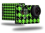 Houndstooth Neon Lime Green on Black - Decal Style Skin fits GoPro Hero 4 Black Camera (GOPRO SOLD SEPARATELY)