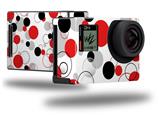 Lots of Dots Red on White - Decal Style Skin fits GoPro Hero 4 Black Camera (GOPRO SOLD SEPARATELY)
