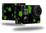Lots of Dots Green on Black - Decal Style Skin fits GoPro Hero 4 Black Camera (GOPRO SOLD SEPARATELY)