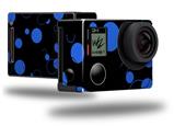 Lots of Dots Blue on Black - Decal Style Skin fits GoPro Hero 4 Black Camera (GOPRO SOLD SEPARATELY)