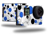 Lots of Dots Blue on White - Decal Style Skin fits GoPro Hero 4 Black Camera (GOPRO SOLD SEPARATELY)