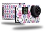 Argyle Pink and Blue - Decal Style Skin fits GoPro Hero 4 Black Camera (GOPRO SOLD SEPARATELY)