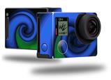 Alecias Swirl 01 Blue - Decal Style Skin fits GoPro Hero 4 Black Camera (GOPRO SOLD SEPARATELY)