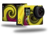 Alecias Swirl 01 Yellow - Decal Style Skin fits GoPro Hero 4 Black Camera (GOPRO SOLD SEPARATELY)