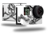 Chrome Skull on White - Decal Style Skin fits GoPro Hero 4 Black Camera (GOPRO SOLD SEPARATELY)