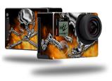 Chrome Skull on Fire - Decal Style Skin fits GoPro Hero 4 Black Camera (GOPRO SOLD SEPARATELY)