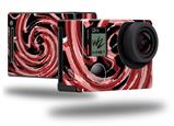 Alecias Swirl 02 Red - Decal Style Skin fits GoPro Hero 4 Black Camera (GOPRO SOLD SEPARATELY)